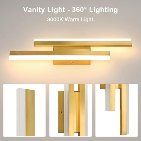 Moderne LED Wandlamp Goud – Lineair Design