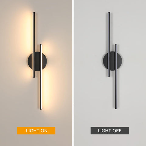 Moderne LED Wandlamp Zwart 24W