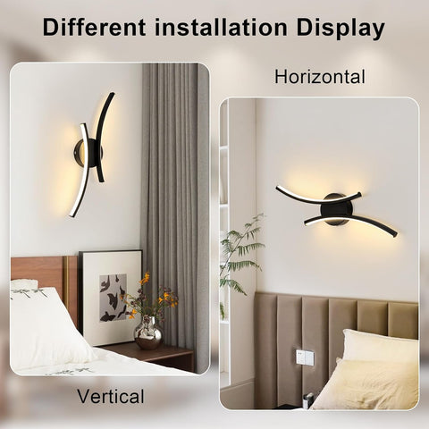 Moderne LED Wandlamp 20W 2250LM Zwart