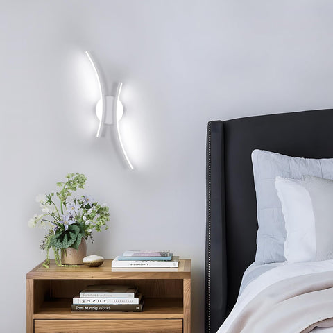 Moderne gebogen LED-wandlamp 20W | 6500K koelwit