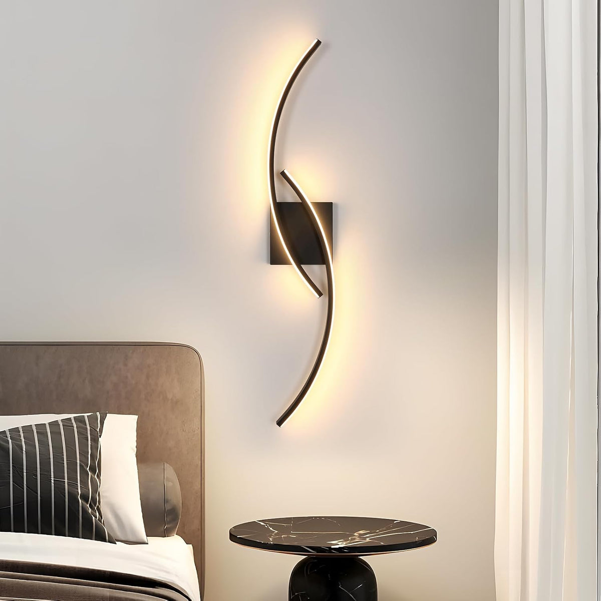 Creatieve LED Wandlamp Binnen 27W Zwart