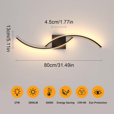 Creatieve LED Wandlamp Binnen 27W Zwart