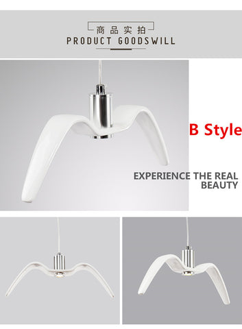 Kroonluchter, Hanglamp 3000K warm licht zeemeeuwontwerp moderne eenvoudige decoratieve kroonluchter Type B Diameter 32 cm
