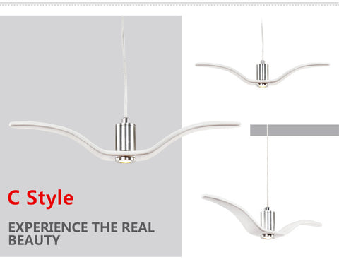 Kroonluchter, Hanglamp 3000K warm licht zeemeeuwontwerp moderne eenvoudige decoratieve kroonluchter Type B Diameter 32 cm