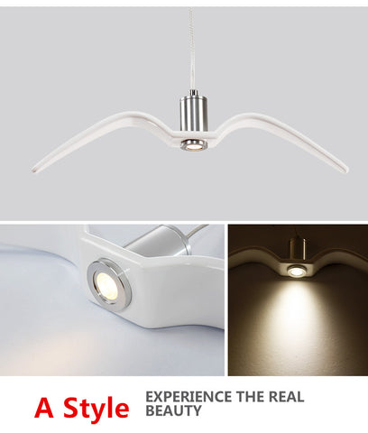 Kroonluchter, Hanglamp 3000K warm licht zeemeeuwontwerp moderne eenvoudige decoratieve kroonluchter Type B Diameter 32 cm