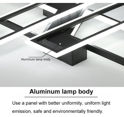 Moderne LED-plafondlamp koud wit licht 6000K voor woonkamer slaapkamer keuken thuis 72W