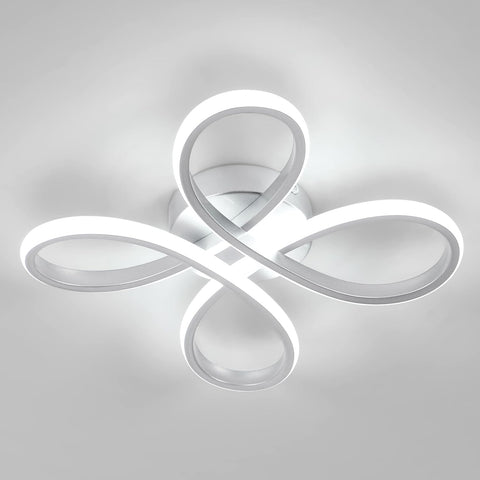LED Plafondlamp 30W Bloemvorm Zilver