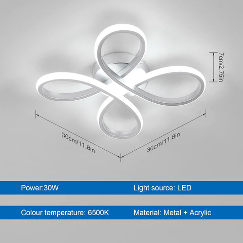 LED Plafondlamp 30W Bloemvorm Zilver