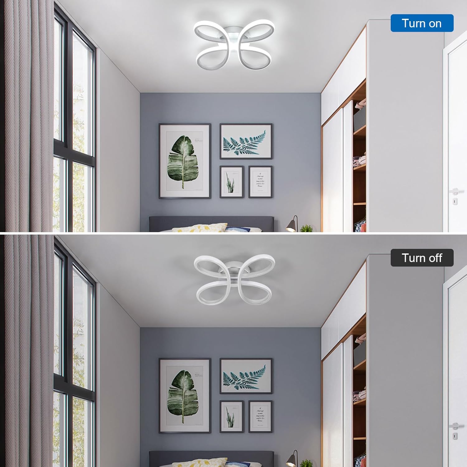 LED Plafondlamp 30W Bloemvorm Zilver