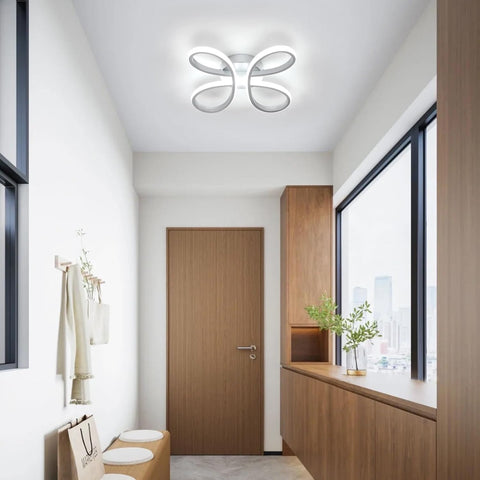 LED Plafondlamp 30W Bloemvorm Zilver