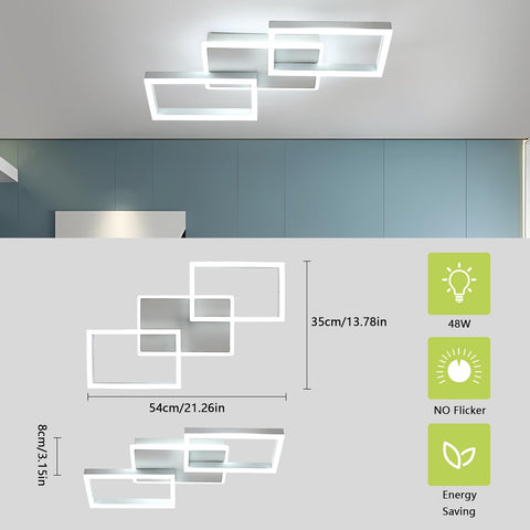 Moderne Vierkante LED Plafondlamp 46W