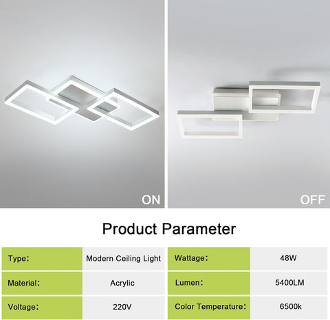 Moderne Vierkante LED Plafondlamp 46W