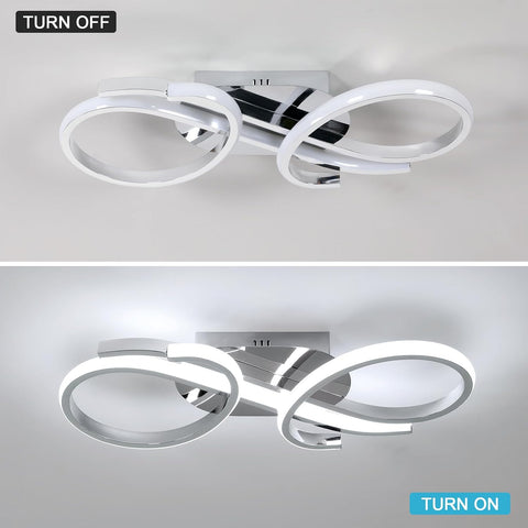 Moderne LED Plafondlamp Dubbele Ring