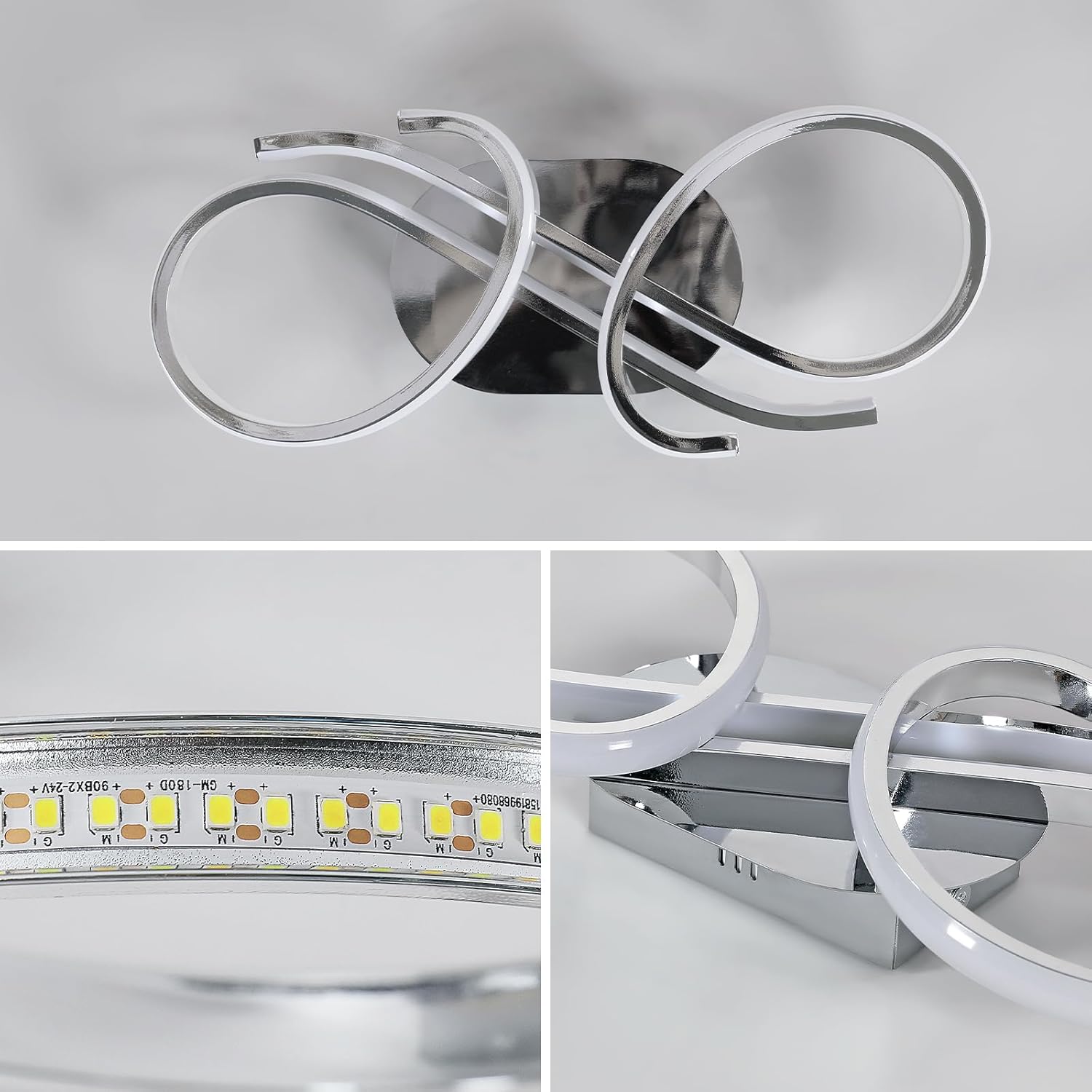 Moderne LED Plafondlamp Dubbele Ring