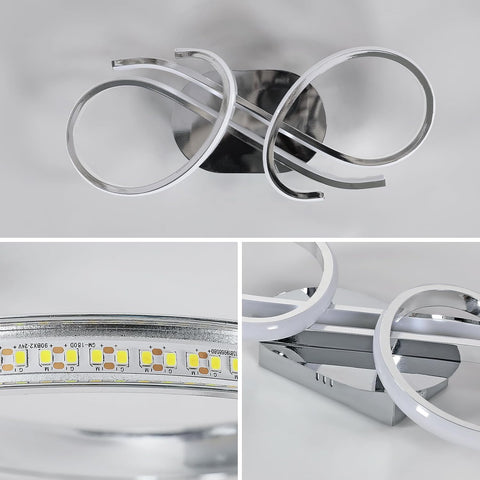 Moderne LED Plafondlamp Dubbele Ring