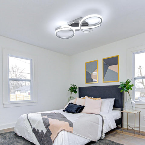 Moderne LED Plafondlamp Dubbele Ring
