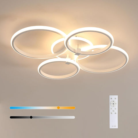 Moderne LED Plafondlamp met 4 Ringen, 39W