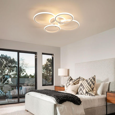 Moderne LED Plafondlamp met 4 Ringen, 39W