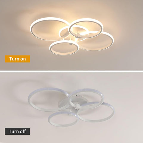 Moderne LED Plafondlamp met 4 Ringen, 39W