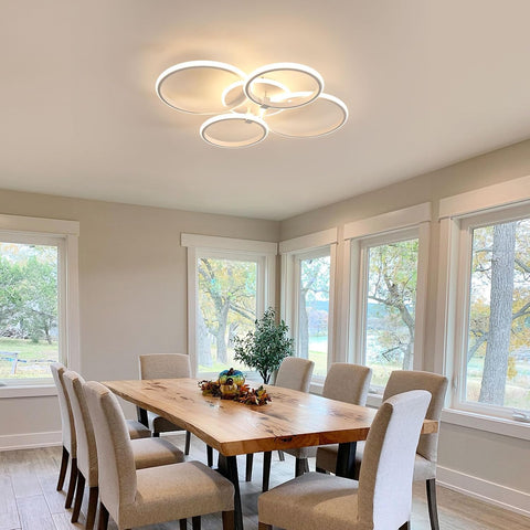 Moderne LED Plafondlamp met 4 Ringen, 39W