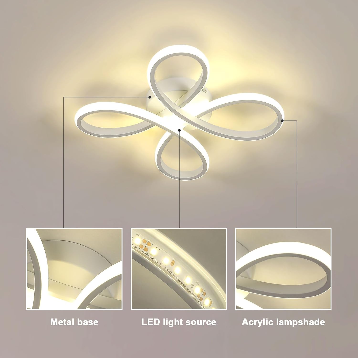 Moderne LED Plafondlamp 30W Bloemdesign