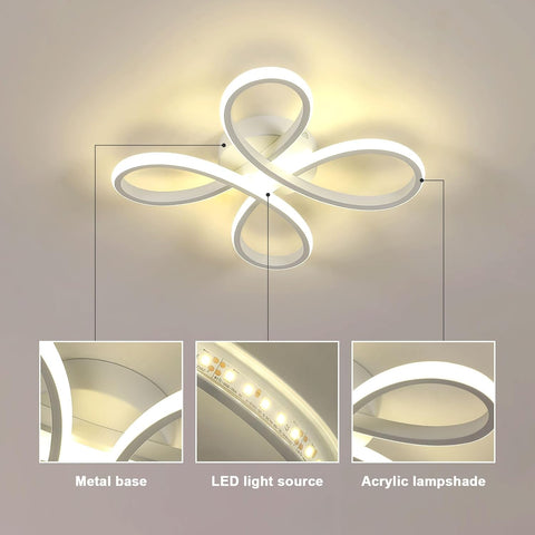 Moderne LED Plafondlamp 30W Bloemdesign