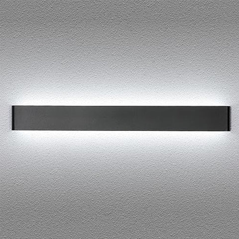 LED-wandlamp in modern aluminium metaal Zwart, 91 cm, Verlichting, Wit licht, 30W, voor woonkamer