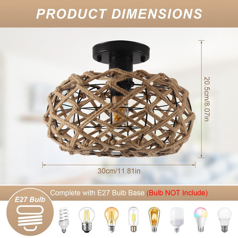 Tableau des dimensions des plafonniers