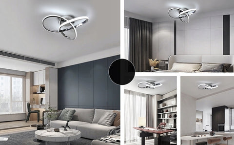 LED-plafondlamp, zilver, 38W 6500K koel wit licht, aluminium 40*12cm, voor woonkamer hal