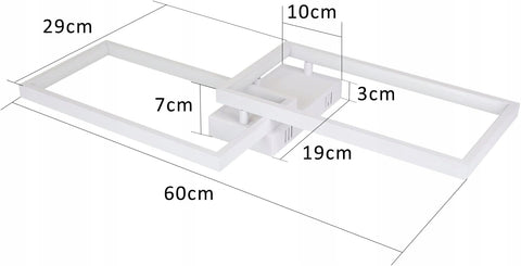 Tableau des dimensions des plafonniers
