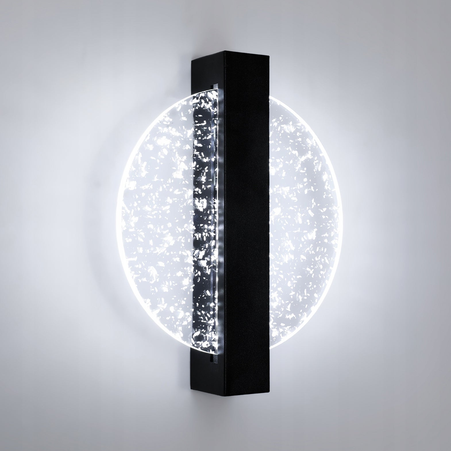 Goeco Moderne led-wandlamp, spiraalvormige wandlamp, zwart, 20 W, creativiteit, gebogen design, metaal, acryllamp, koudwit, geschikt voor woonkamer, slaapkamer, hal, kinderkamer