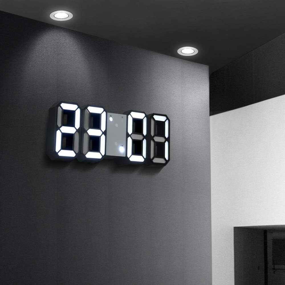 Réveil numérique 3D LED, Réveille-Matin Digital, Horloge Murale, Moderne, Pour Bureau de Table