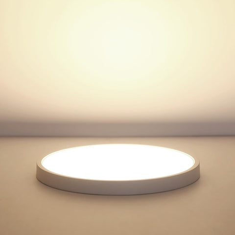 2 stuks ultradunne LED-plafondlamp, wit rond * 40 cm, 36 W 3500 K warm wit licht, PVC, drievoudige bescherming voor slaapkamer badkamer