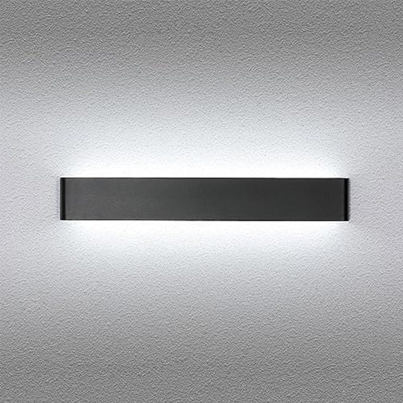 Moderne LED-wandlamp in aluminium metaal, Zwart, 61 cm, Verlichting, Wit licht, 18W, Lamp voor Woonkamer Slaapkamer