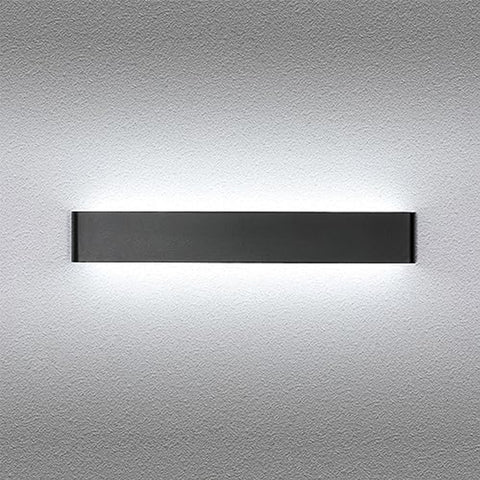 Moderne LED-wandlamp in aluminium metaal, Zwart, 61 cm, Verlichting, Wit licht, 18W, Lamp voor Woonkamer Slaapkamer