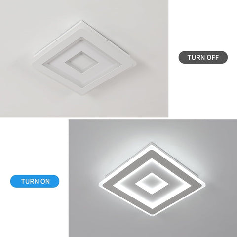 Ultradunne LED-plafondlamp, wit, 42W 6500K koel wit licht, acryl, 30*5 CM