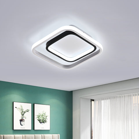 LED-plafondlamp, moderne plafondlamp 30W 3300lm, 6000K acryl en metalen plafondlamp, voor woonkamer slaapkamer eetkamer