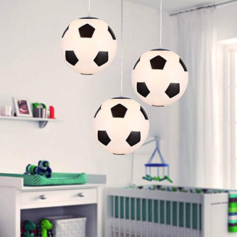 1-delige voetbalplafondlamp, kinderkamerkroonluchter, binnenverlichting, creatieve persoonlijkheidskroonluchter, woonkamer eetkamer slaapkamer warme verlichting zonder lampen