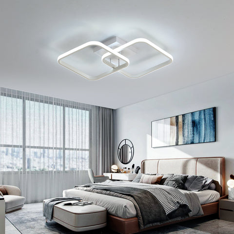 Plafonnier carré Moderne, LED lustres, Lampe de Plafond Acrylique 42W