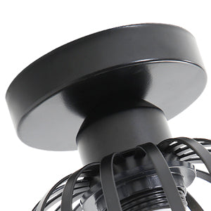 Retro industriële metalen plafondlamp, vintage plafondlamp, E27 plafondverlichting, voor hal, woonkamer, slaapkamer, café, restaurant, kamer (lamp niet inbegrepen)