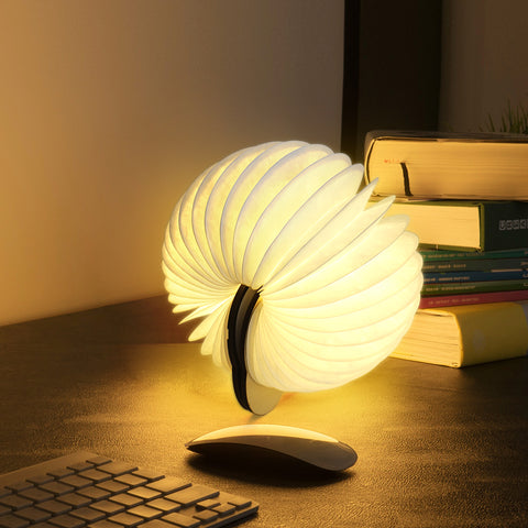 Goeco LED-opvouwbare boeklamp, veelkleurige cartoon Panda-nachtverlichting, USB-oplaadbare opvouwbare klaplamp voor