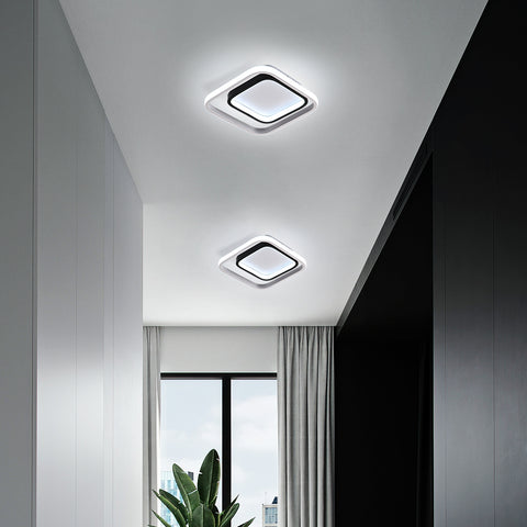 LED-plafondlamp, moderne plafondlamp 30W 3300lm, 6000K acryl en metalen plafondlamp, voor woonkamer slaapkamer eetkamer