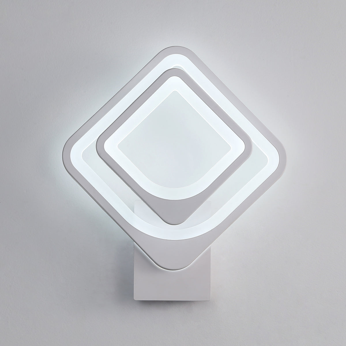 Applique Murale Intérieure 32w, Lampe Murale LED Blanc, Carré Rotatif , pour Escaliers Intérieurs Salon Chambre