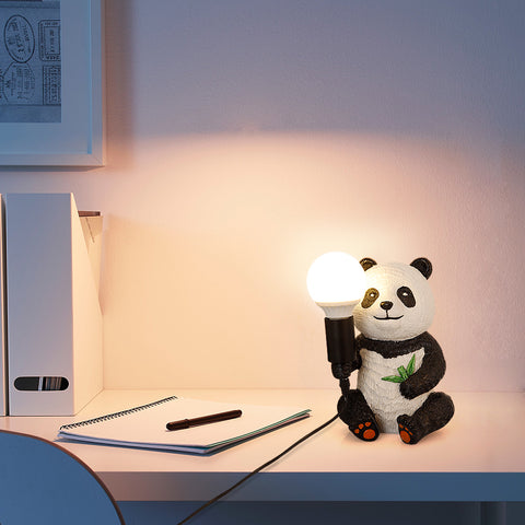 Hars Panda Design tafellampen, modern creatief nachtlampje met plug-in snoer, dieren LED-bureaulamp, woondecoratie bedlampje