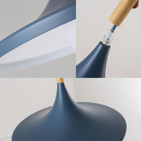 Hanglamp Houten Kroonluchter E27 Basis Voor Woonkamer Slaapkamer Eetkamer Kantoor Bar Café Blauw