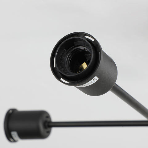 Moderne Sputnik-kroonluchter, industriële hanglamp met 4 lampen, E27 semi-inbouw plafondlamp voor eetkamer, woonkamer, keuken, kantoor, café, restaurant (lamp niet inbegrepen)