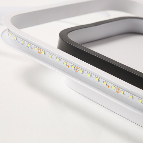LED-plafondlamp, moderne plafondlamp 30W 3300lm, 6000K acryl en metalen plafondlamp, voor woonkamer slaapkamer eetkamer