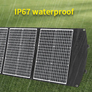 100W monokristallijne draagbare opvouwbare zonnepaneelkit met 3 USB-poorten voor buiten