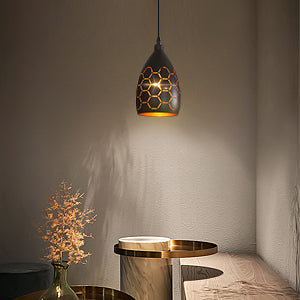 Vintage hanglamp, E27 zwart en goud uitgesneden ontwerp 120 cm metalen hangende kroonluchter, industriële design kroonluchter, hanglamp voor woonkamer, slaapkamer, café, bar, restaurant