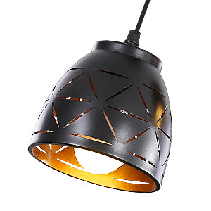 3 retro hanglampen, industriële hol gesneden kroonluchter, E27 vintage metalen plafondlamp, verlichting voor woonkamer keuken gang restaurant loft café bar